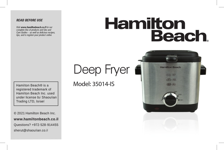 HAMILTON BEACH 35014IS MANUAL Pdf Download ManualsLib