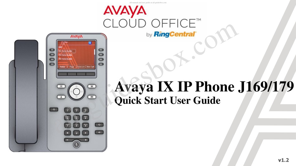AVAYA IX J169 QUICK START USER MANUAL Pdf Download | ManualsLib