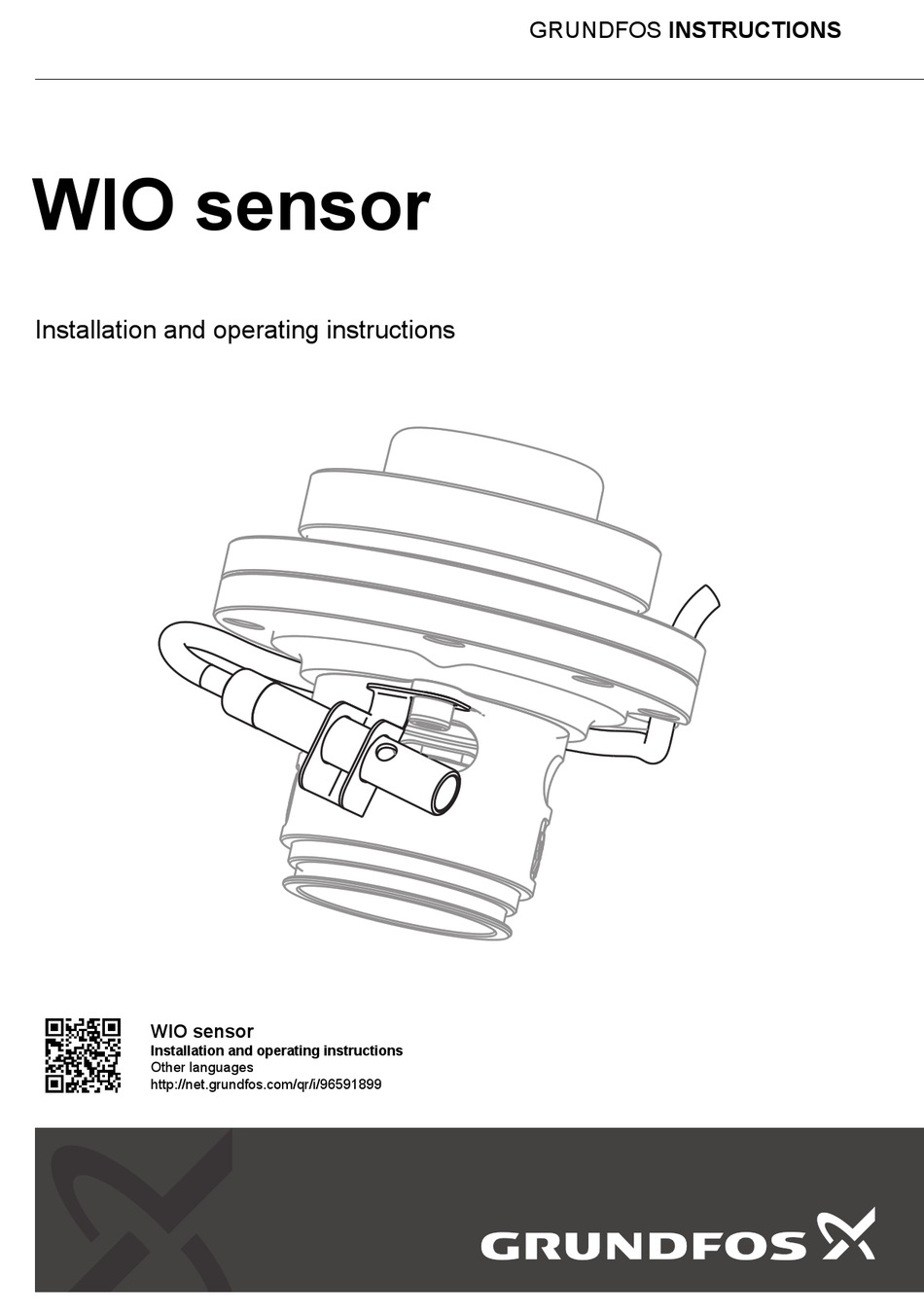 GRUNDFOS WIO SENSOR INSTALLATION AND OPERATING INSTRUCTIONS MANUAL Pdf