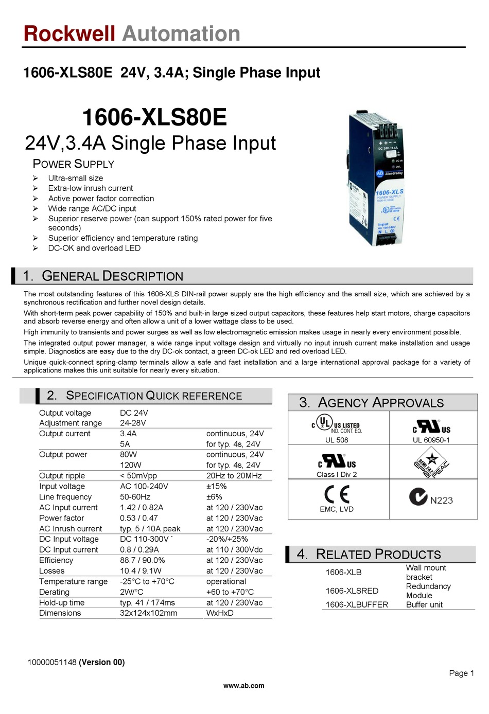 ROCKWELL AUTOMATION 1606XLS80E MANUAL Pdf Download ManualsLib