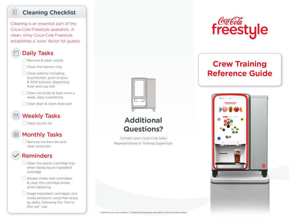 COCACOLA FREESTYLE 7100 REFERENCE MANUAL Pdf Download ManualsLib