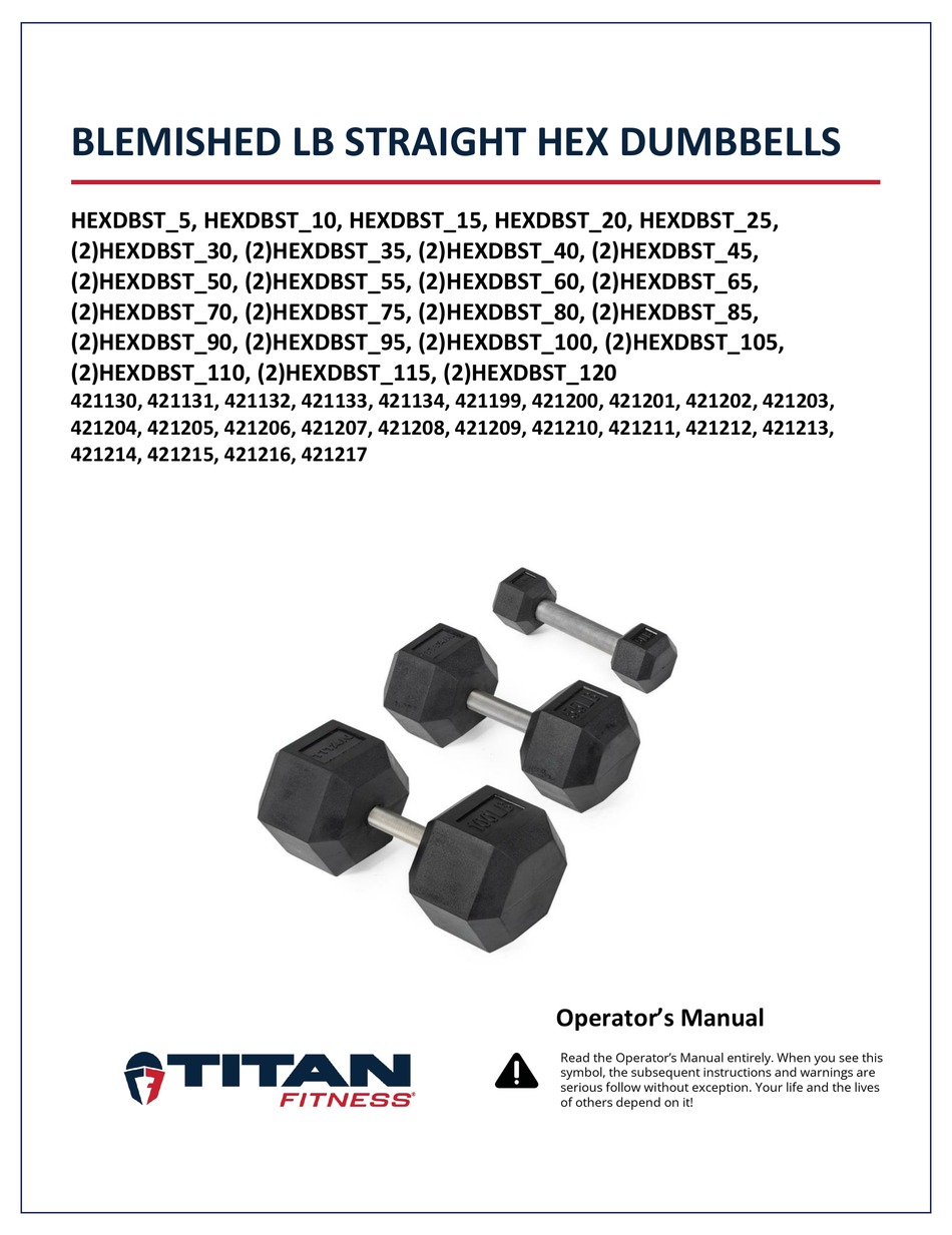 TITAN FITNESS HEXDBST 5 OPERATOR