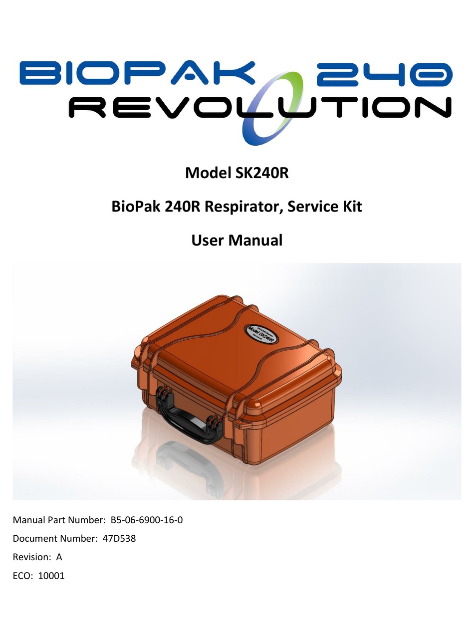 BIOMARINE BIOPAK 240R SK240R USER MANUAL Pdf Download | ManualsLib