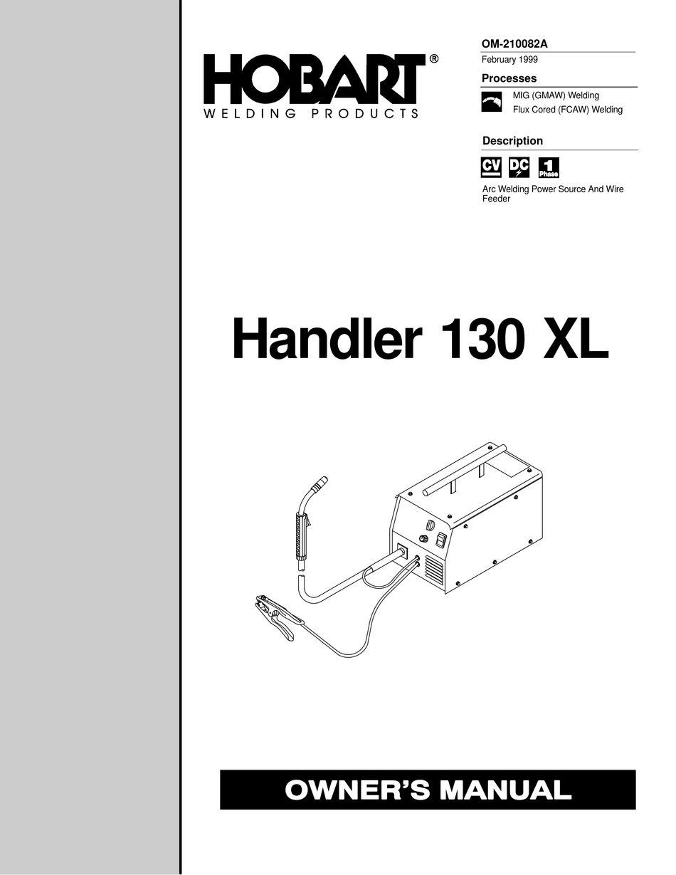 HOBART HANDLER 130 XL OWNER'S MANUAL Pdf Download ManualsLib