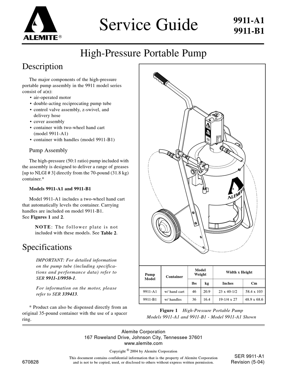 ALEMITE 9911-A1 SERVICE MANUAL Pdf Download | ManualsLib