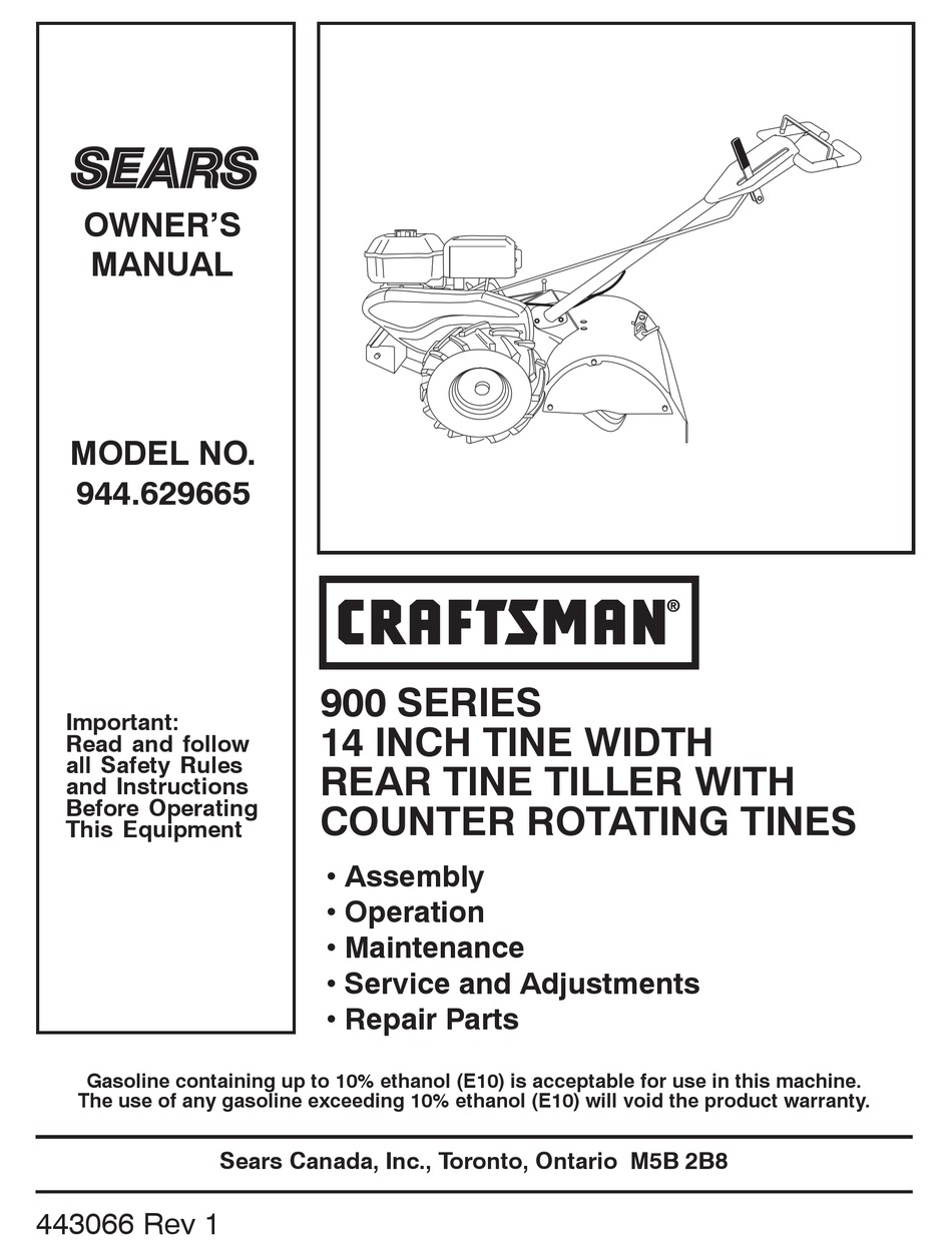 SEARS CRAFTSMAN 944.629665 OWNER