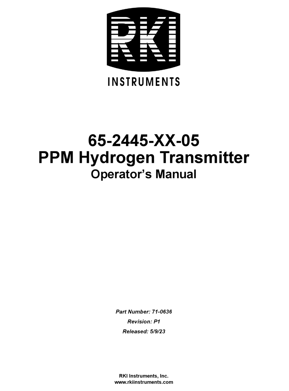 RKI INSTRUMENTS 65 2445 05 SERIES OPERATOR S MANUAL Pdf Download rki-instruments-65-2445-05-series-operator-s-manual-pdf-download