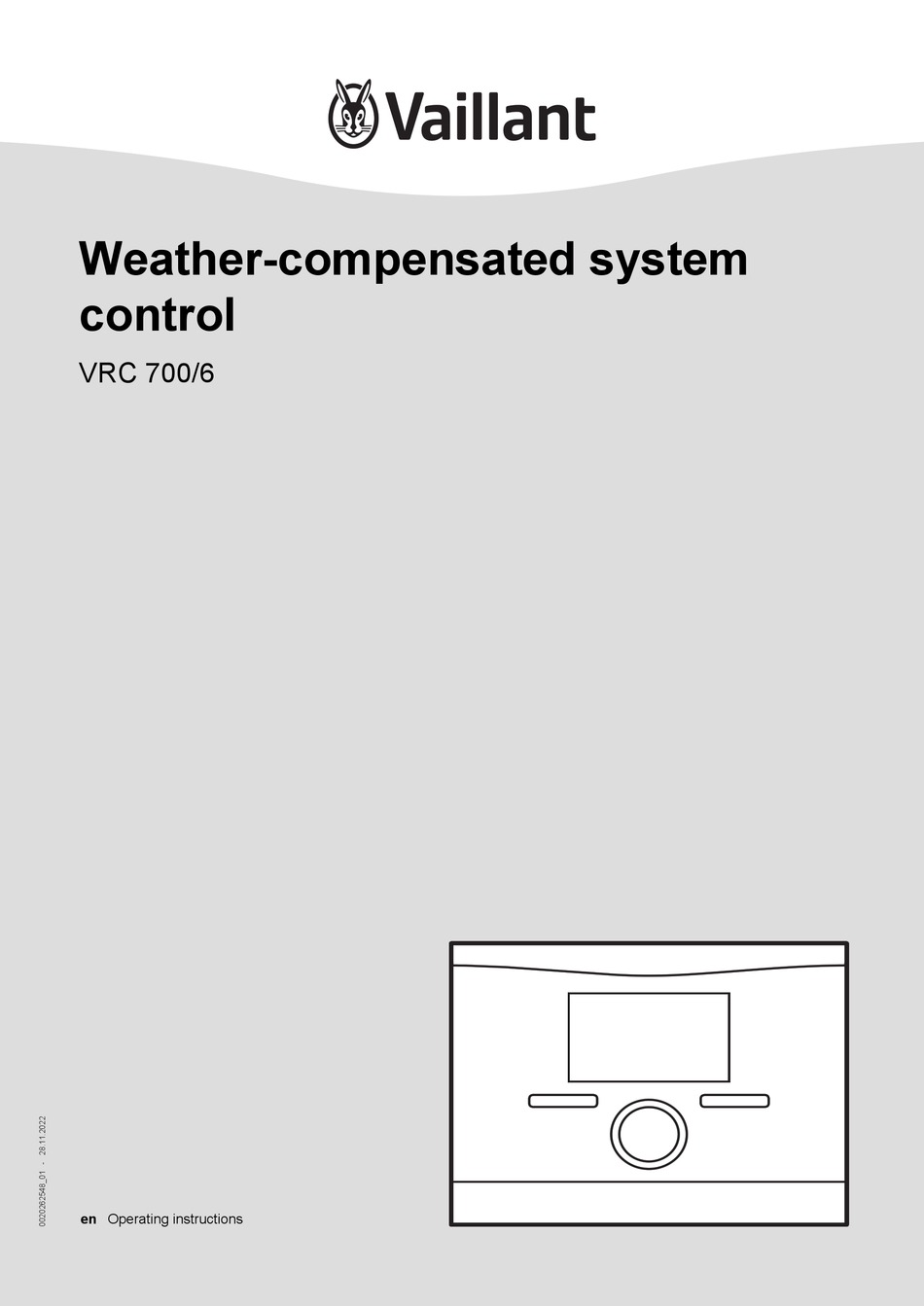 VAILLANT VRC 700/6 OPERATING INSTRUCTIONS MANUAL Pdf Download | ManualsLib