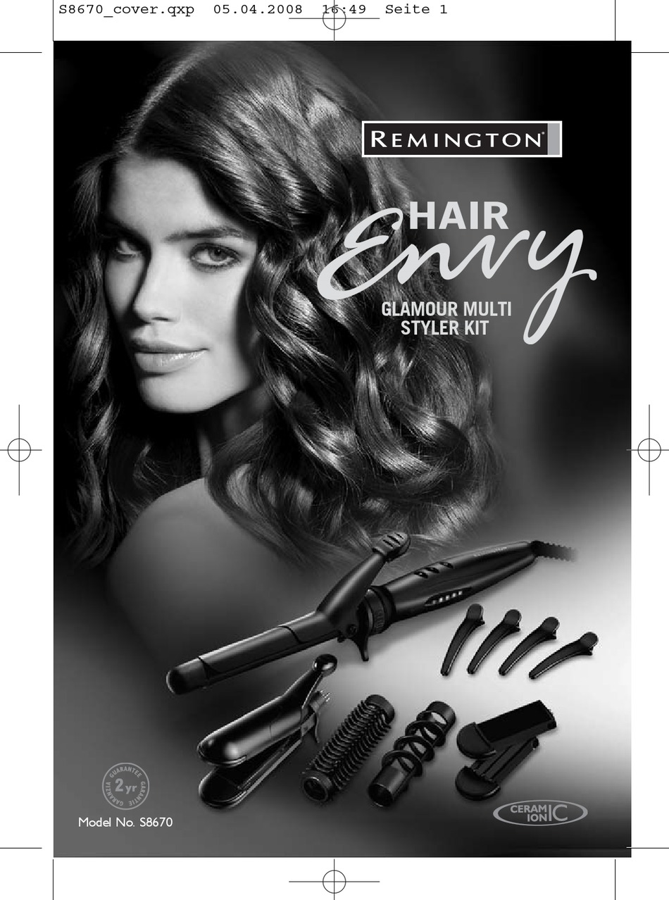 REMINGTON HAIR ENVY GLAMOUR MULTI STYLER KIT MANUAL Pdf Download
