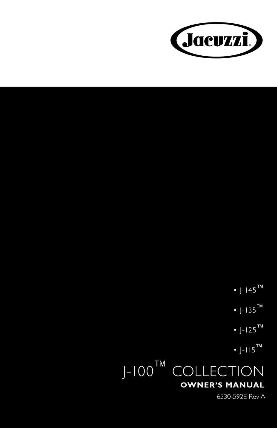 JACUZZI J135 OWNER'S MANUAL Pdf Download ManualsLib