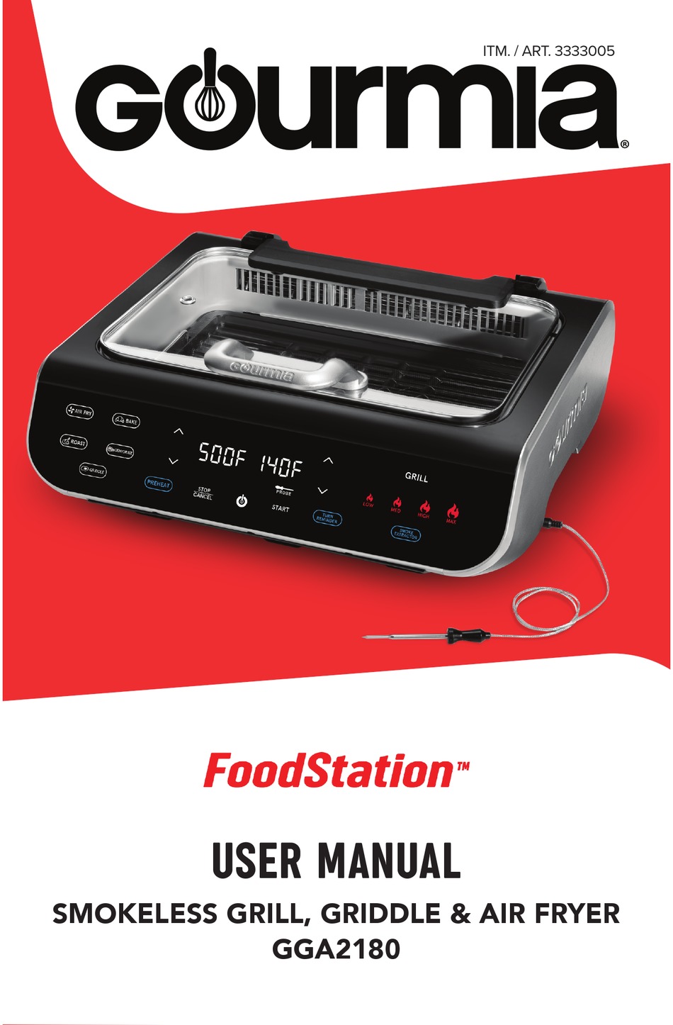 GOURMIA FOODSTATION GGA2180 USER MANUAL Pdf Download ManualsLib