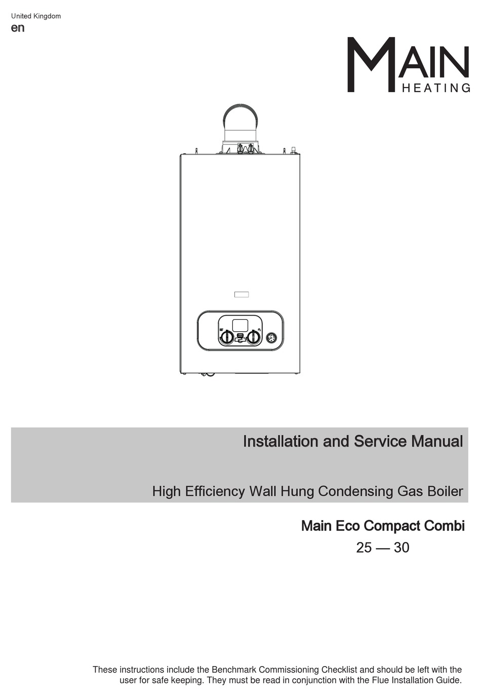 MAIN ECO COMPACT COMBI 25 INSTALLATION AND SERVICE MANUAL Pdf Download