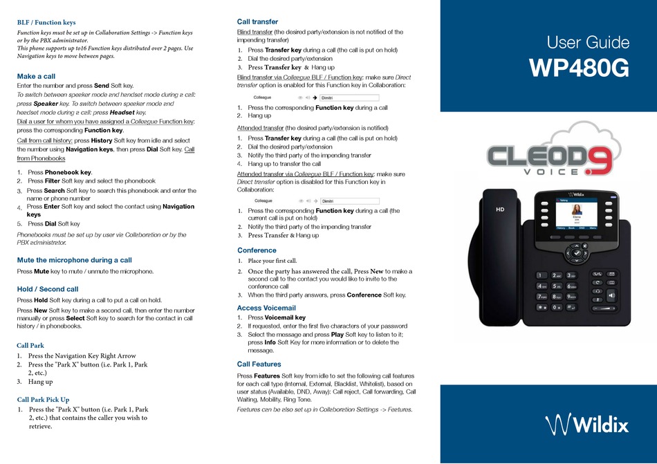 Wildix Cleod9 Wp480g User Manual Pdf Download Manualslib 4100