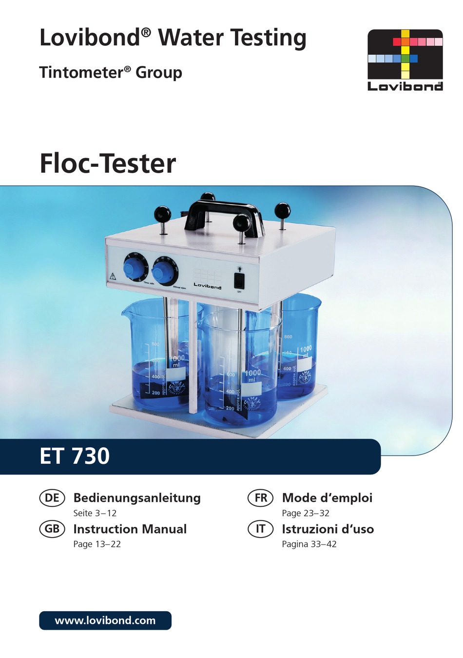 TINTOMETER LOVIBOND FLOCTESTER INSTRUCTION MANUAL Pdf Download