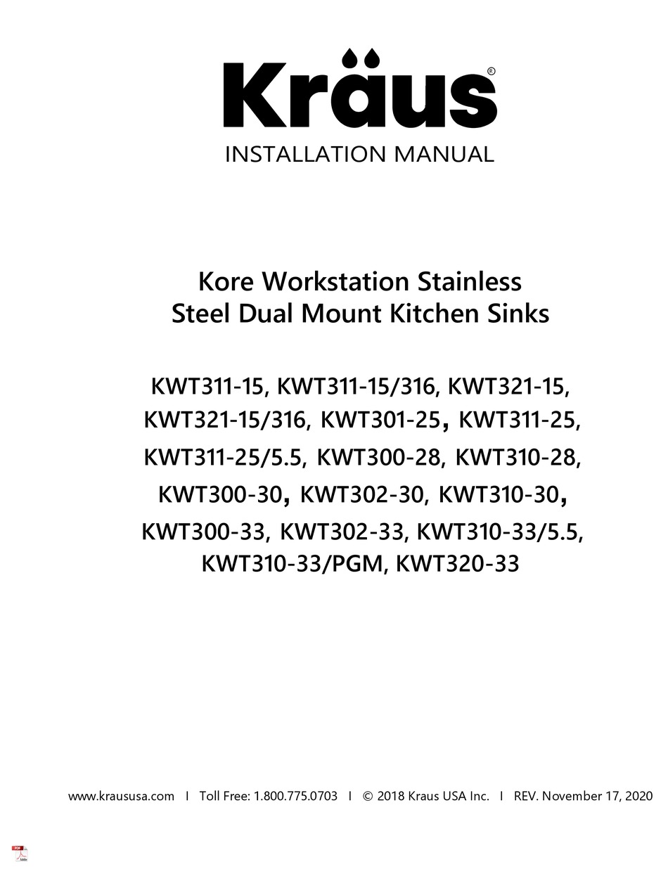 KRAUS KWT32033 INSTALLATION MANUAL Pdf Download ManualsLib