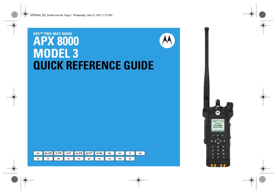 MOTOROLA APX 8000 3 QUICK REFERENCE MANUAL Pdf Download ManualsLib