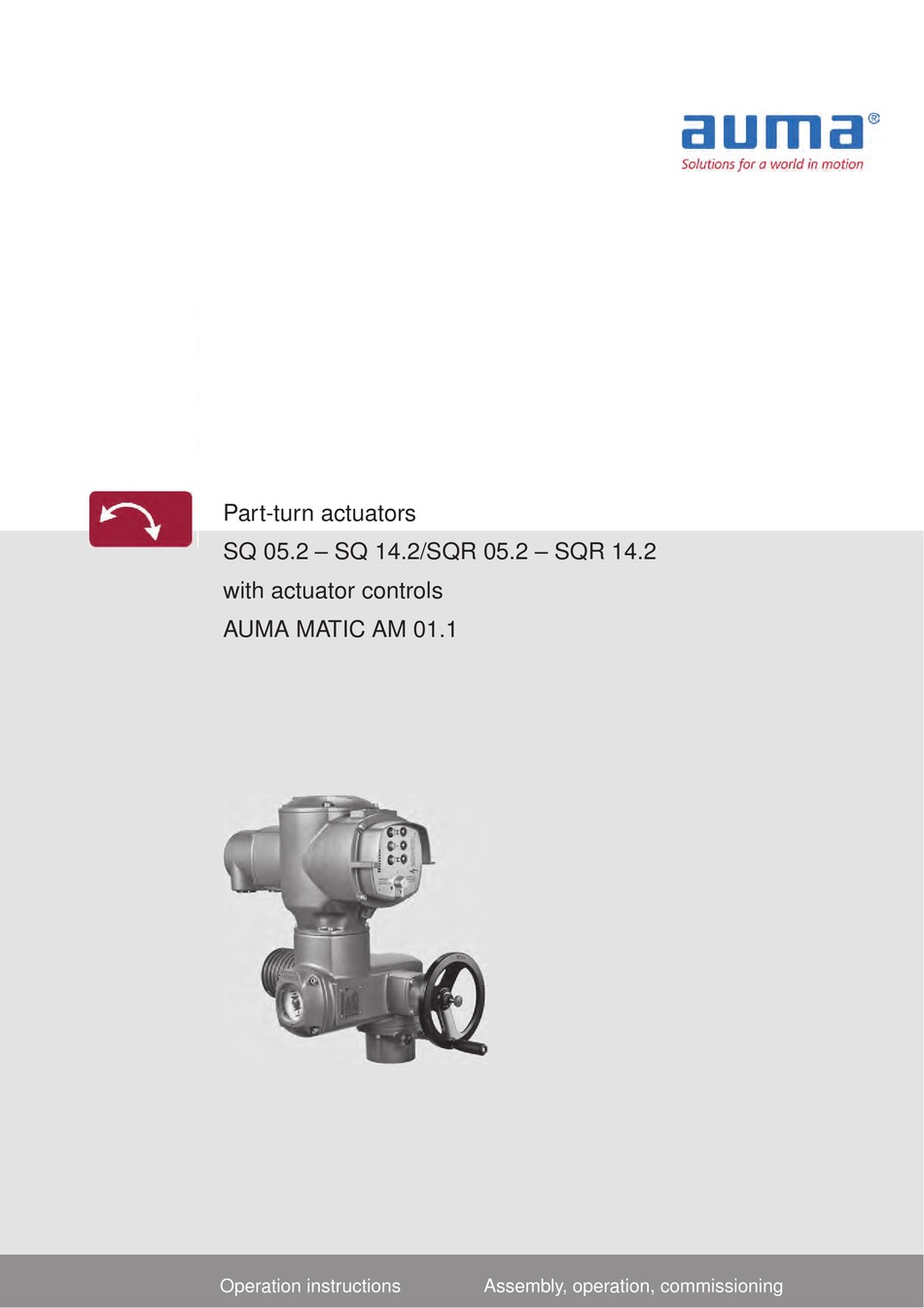 AUMA SQ 14.2 OPERATION INSTRUCTIONS MANUAL Pdf Download ManualsLib