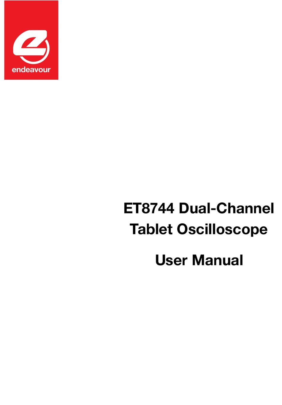 ENDEAVOUR ET8744 USER MANUAL Pdf Download ManualsLib
