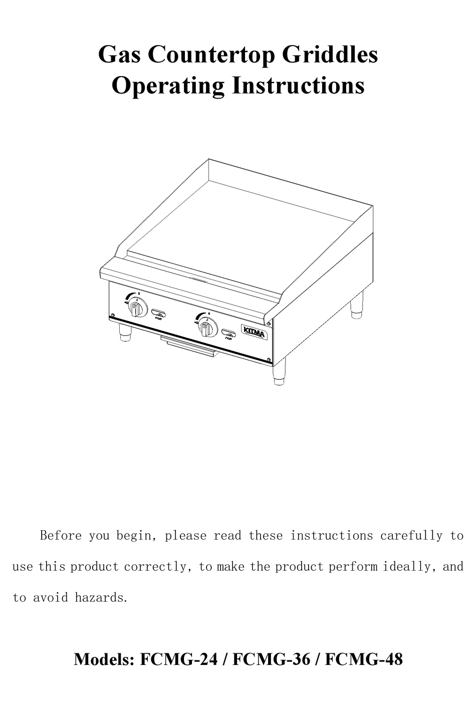 ATOSA FCMG24 OPERATING INSTRUCTIONS MANUAL Pdf Download ManualsLib