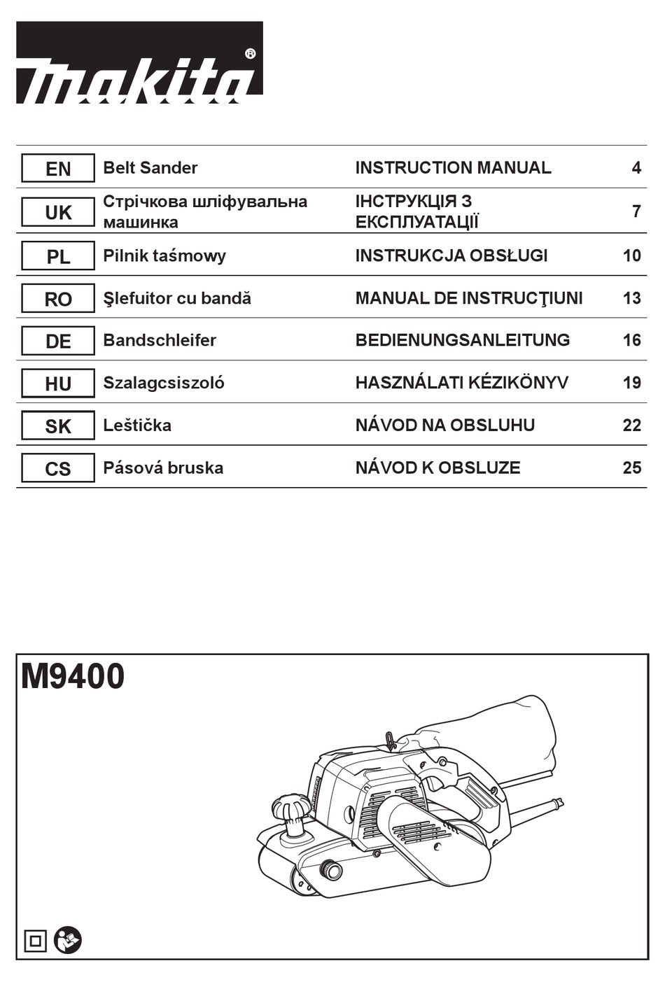 MAKITA M9400 INSTRUCTION MANUAL Pdf Download ManualsLib