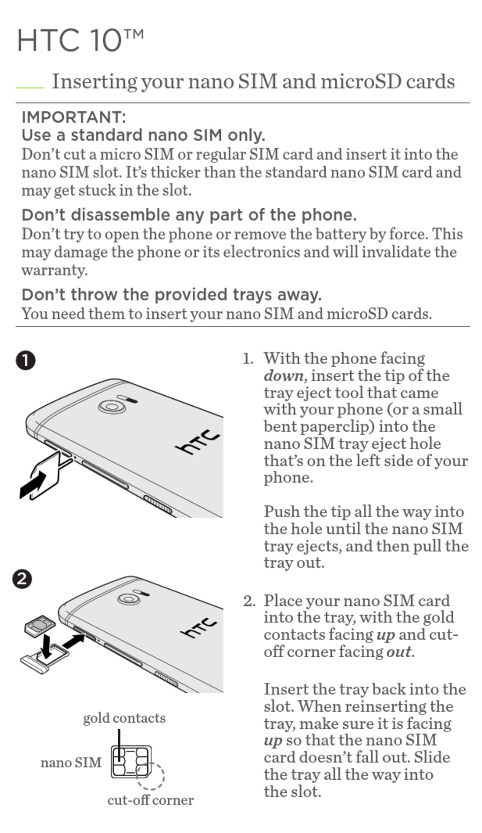 HTC 10 INSTRUCTIONS Pdf Download ManualsLib