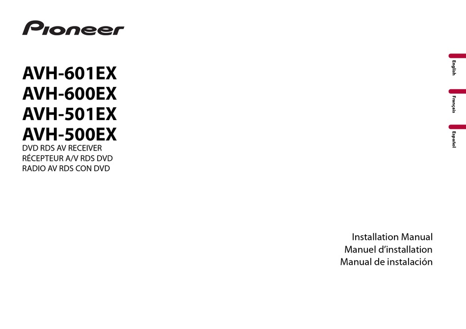 PIONEER AVH-601EX INSTALLATION MANUAL Pdf Download | ManualsLib