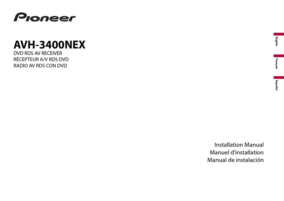 PIONEER AVH3400NEX INSTALLATION MANUAL Pdf Download ManualsLib