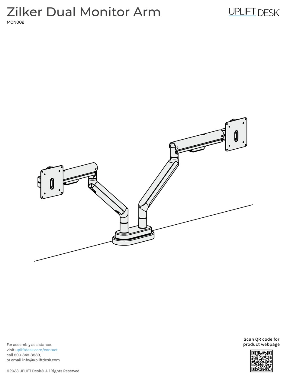 UPLIFT DESK ZILKER MON002 QUICK START MANUAL Pdf Download ManualsLib