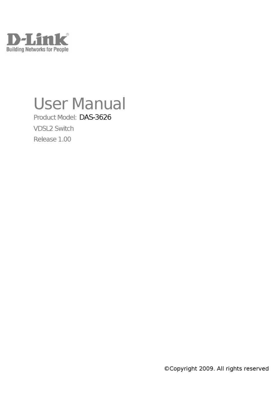 D-LINK DAS-3626 USER MANUAL Pdf Download | ManualsLib