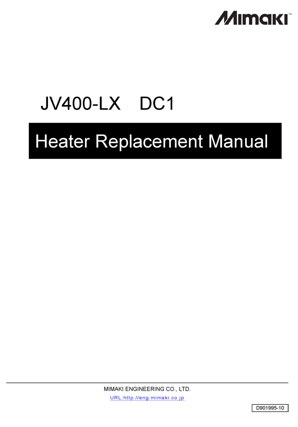 MIMAKI JV400LX DC1 MANUAL Pdf Download ManualsLib