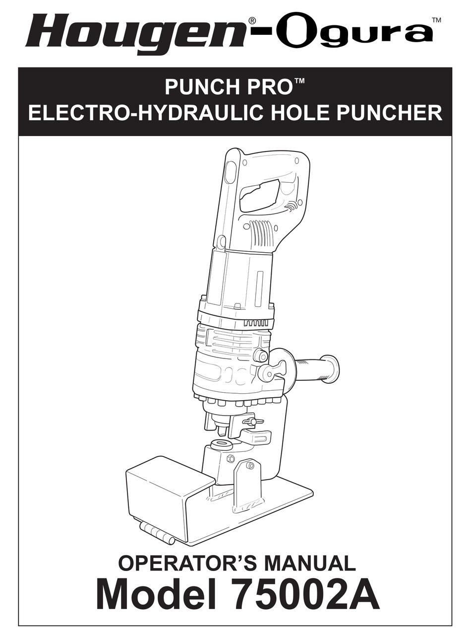 HOUGENOGURA PUNCH PRO 75002A OPERATOR'S MANUAL Pdf Download ManualsLib