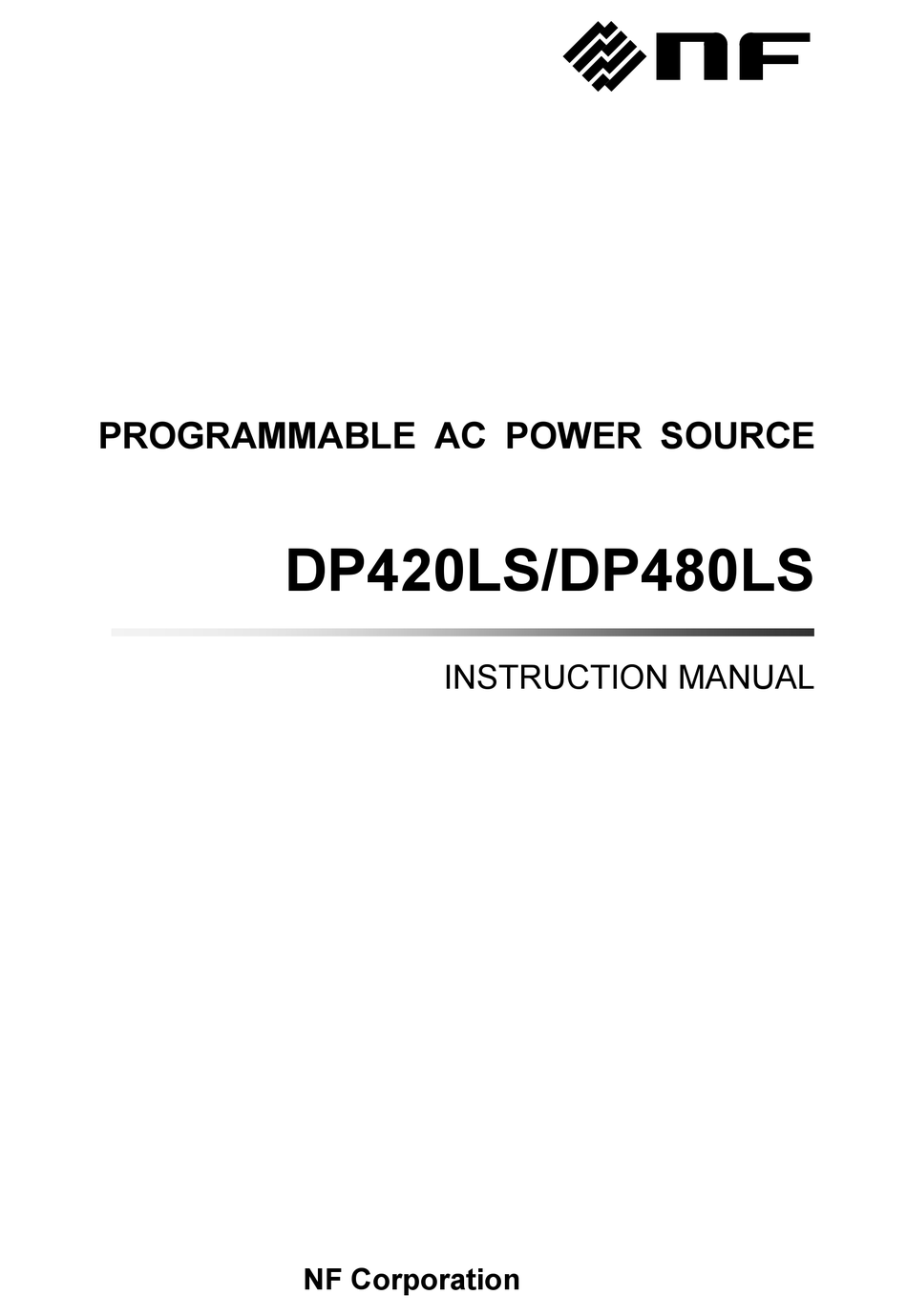 NF DP420LS INSTRUCTION MANUAL Pdf Download ManualsLib