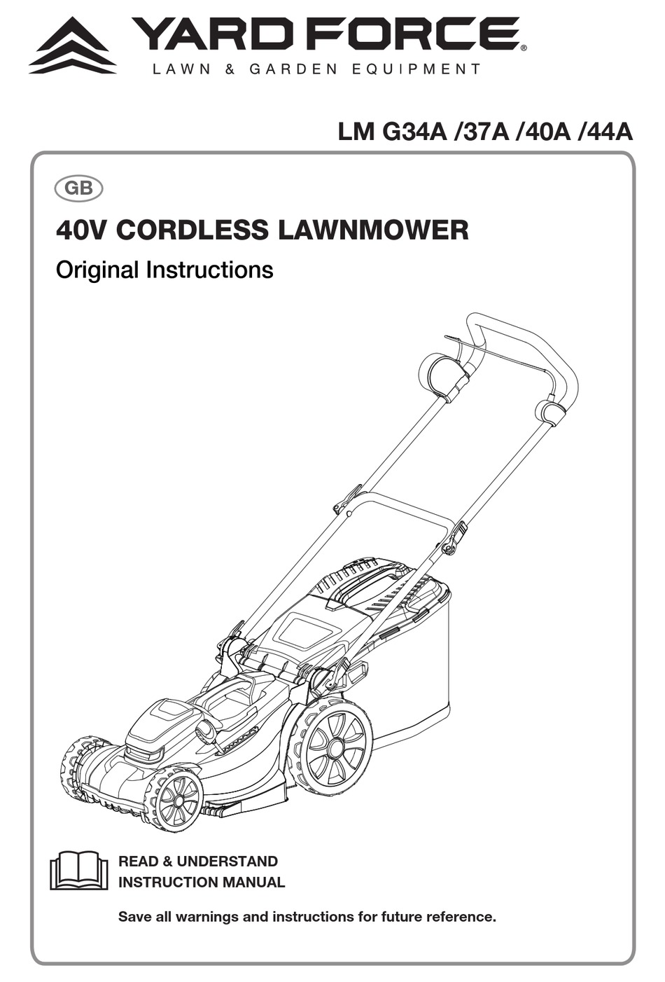 YARD FORCE LM G34A ORIGINAL INSTRUCTIONS MANUAL Pdf Download ManualsLib