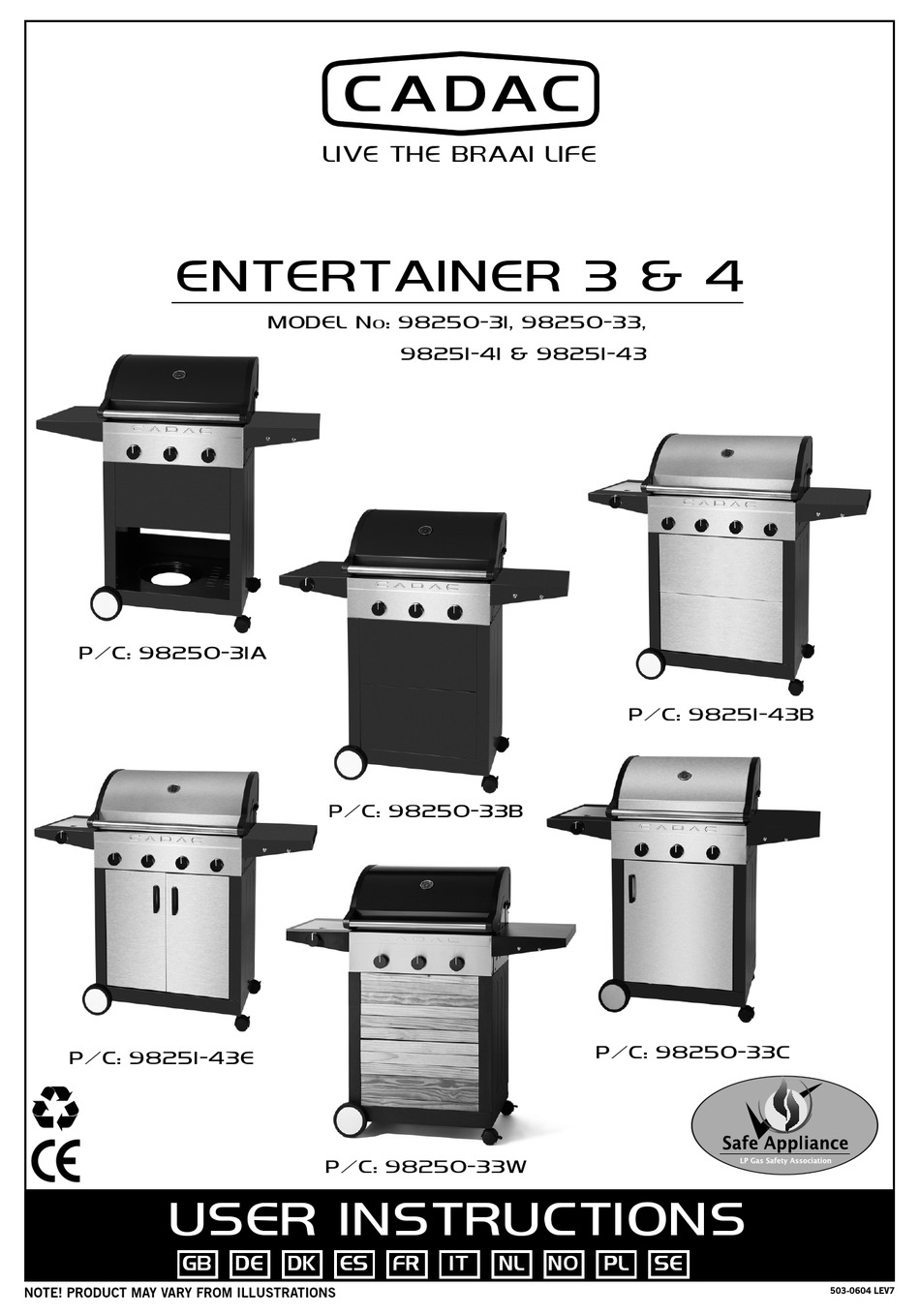 CADAC 9825141 USER INSTRUCTIONS Pdf Download ManualsLib