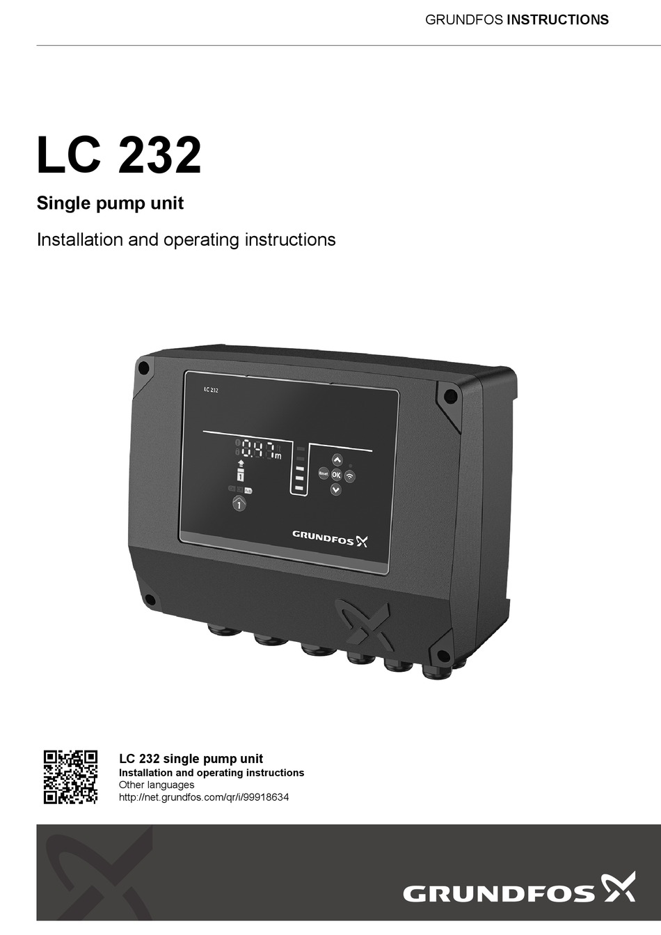 GRUNDFOS LC 232 INSTALLATION AND OPERATING INSTRUCTIONS MANUAL Pdf ...