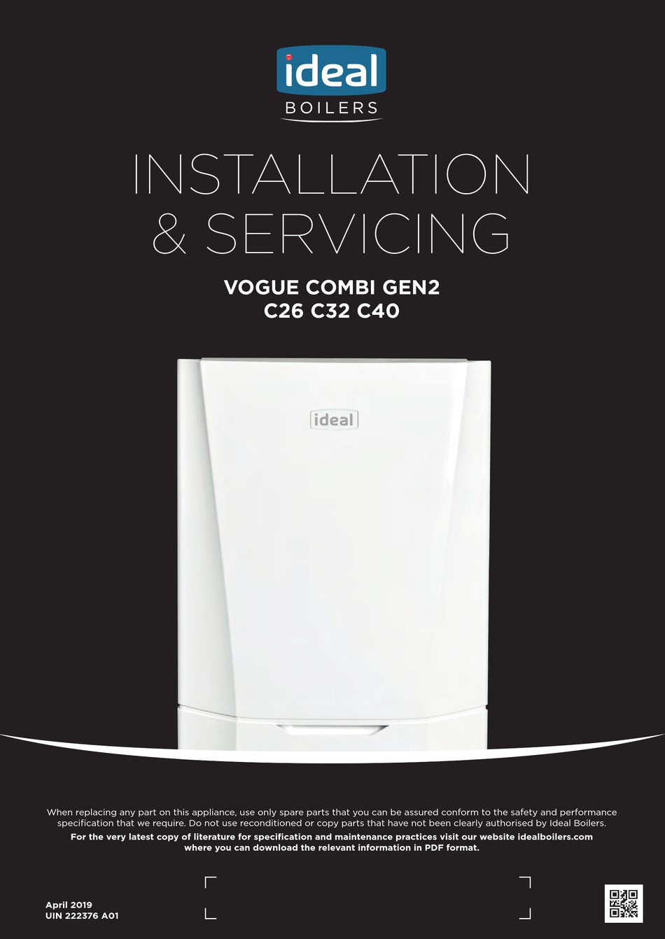 Ideal Boilers Vogue Combi Gen2 C26 Installation And Servicing Pdf