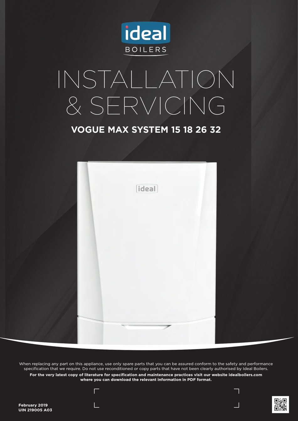 Ideal Boilers Vogue Max System 15 Installation And Servicing Pdf Download