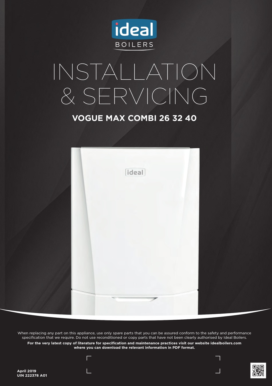 IDEAL BOILERS VOGUE MAX COMBI 26 INSTALLATION & SERVICING Pdf Download