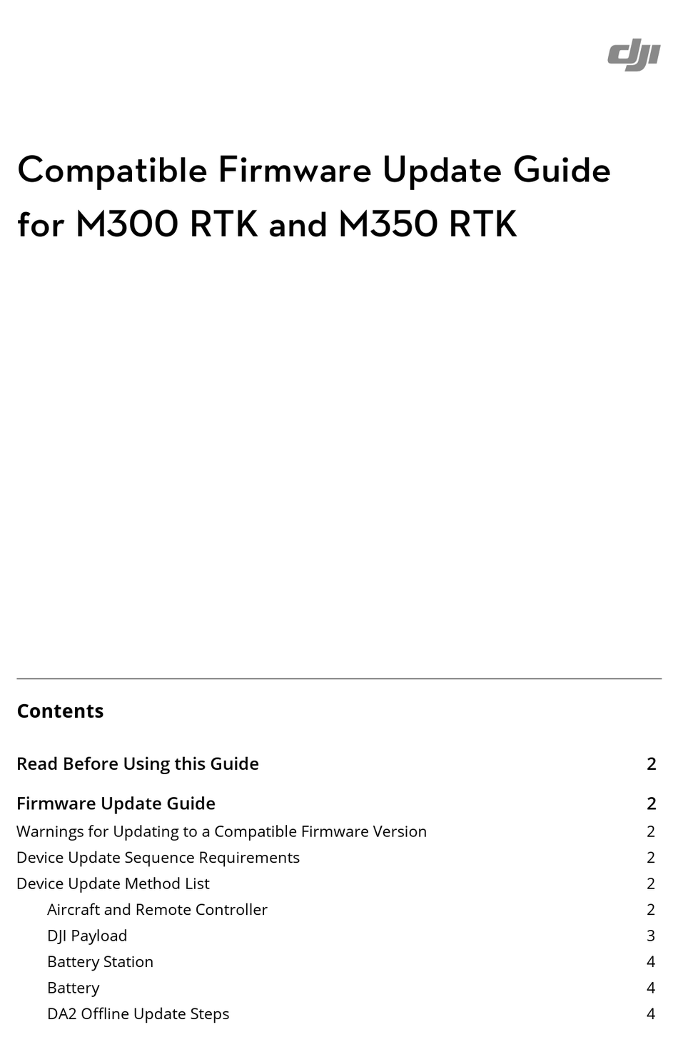 DJI M300 RTK FIRMWARE UPDATE MANUAL Pdf Download | ManualsLib