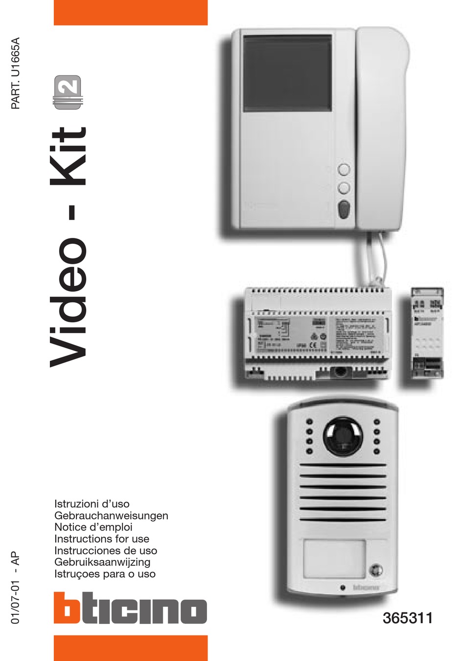 BTICINO VIDEOKIT 2 INSTRUCTIONS FOR USE MANUAL Pdf Download ManualsLib