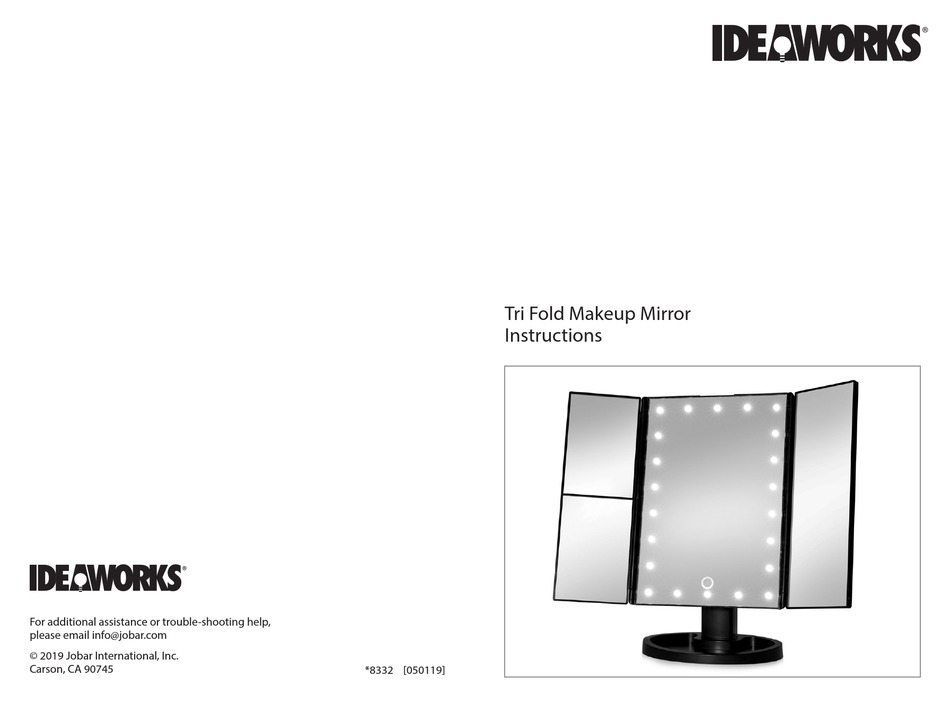 IDEAWORKS TRI FOLD MAKEUP MIRROR INSTRUCTIONS Pdf Download ManualsLib
