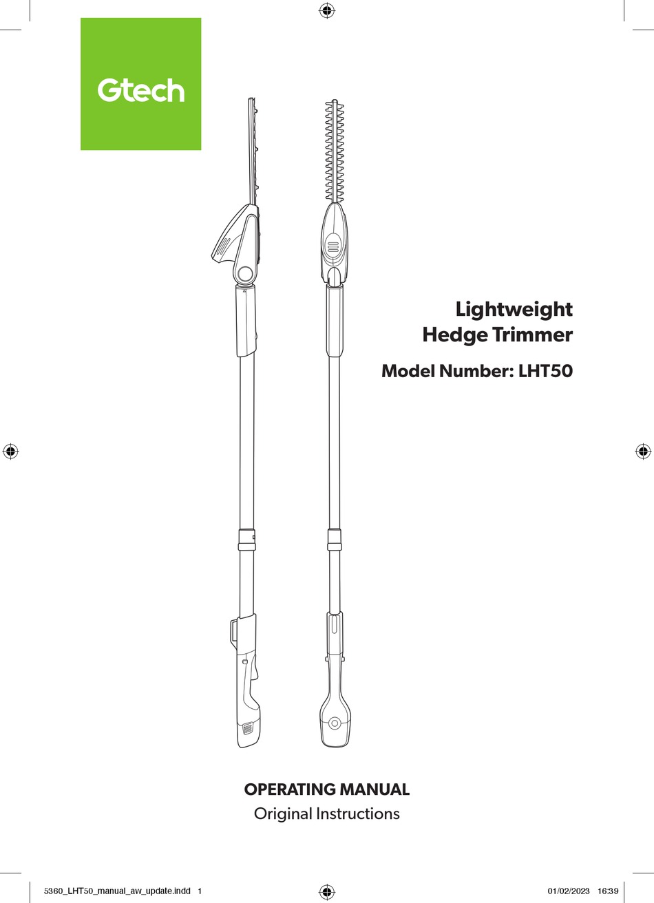 GTECH LHT50 OPERATING MANUAL Pdf Download ManualsLib