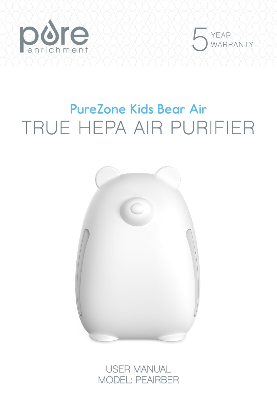 PURE ENRICHMENT PUREZONE KIDS BEAR AIR USER MANUAL Pdf Download