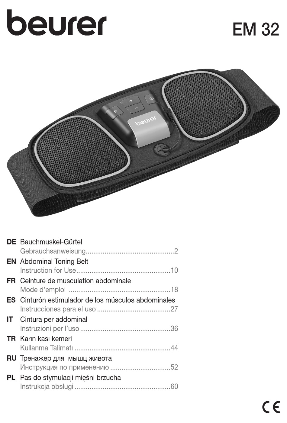 BEURER EM 32 INSTRUCTIONS FOR USE MANUAL Pdf Download ManualsLib
