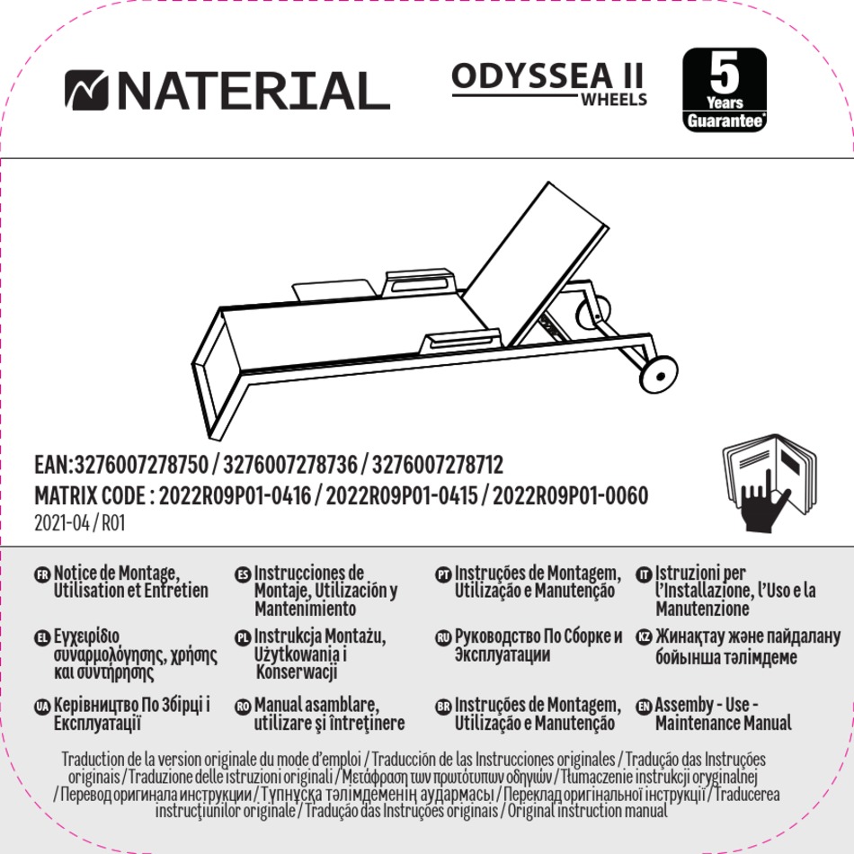 NATERIAL ODYSSEA II 2022R09P01-0416 ASSEMBY - USE - MAINTENANCE MANUAL ...