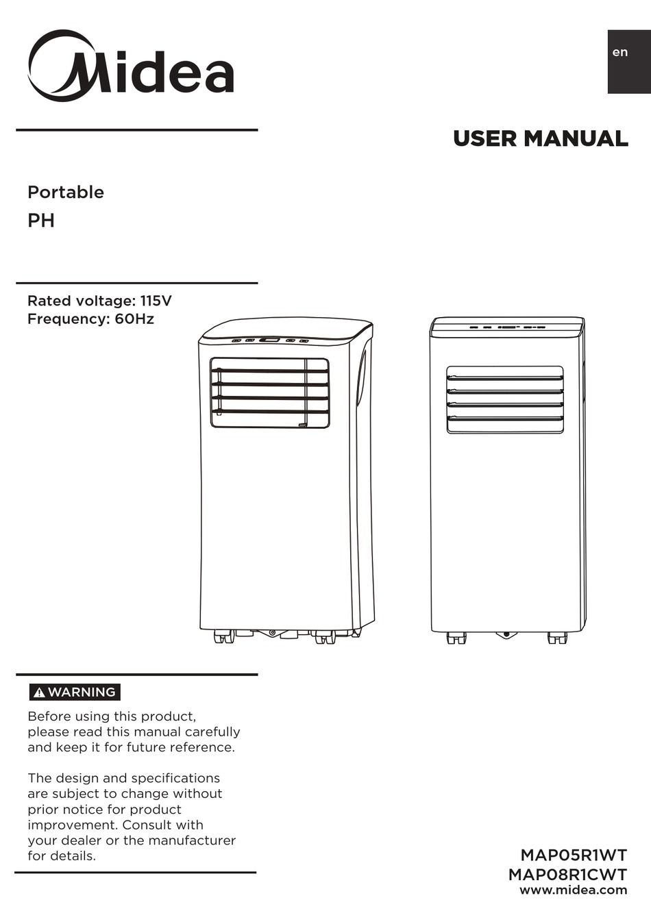 MIDEA MAP05R1WT USER MANUAL Pdf Download ManualsLib