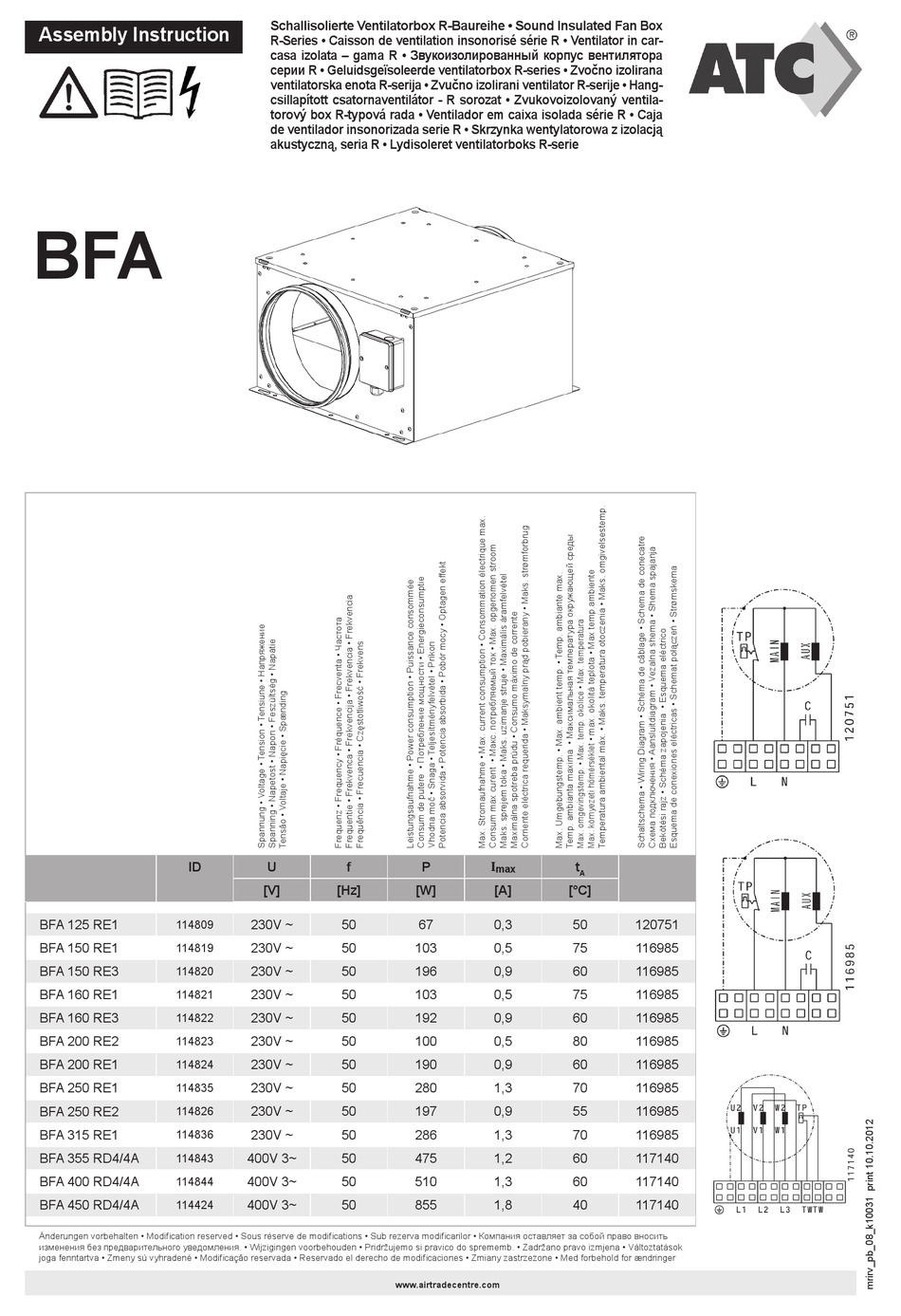 ATC BFA SERIES ASSEMBLY INSTRUCTION MANUAL Pdf Download ManualsLib