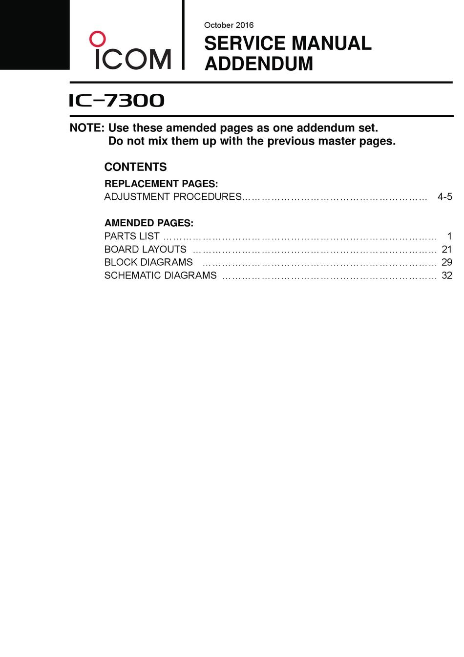 IC7300 SERVICE MANUAL Pdf Download ManualsLib