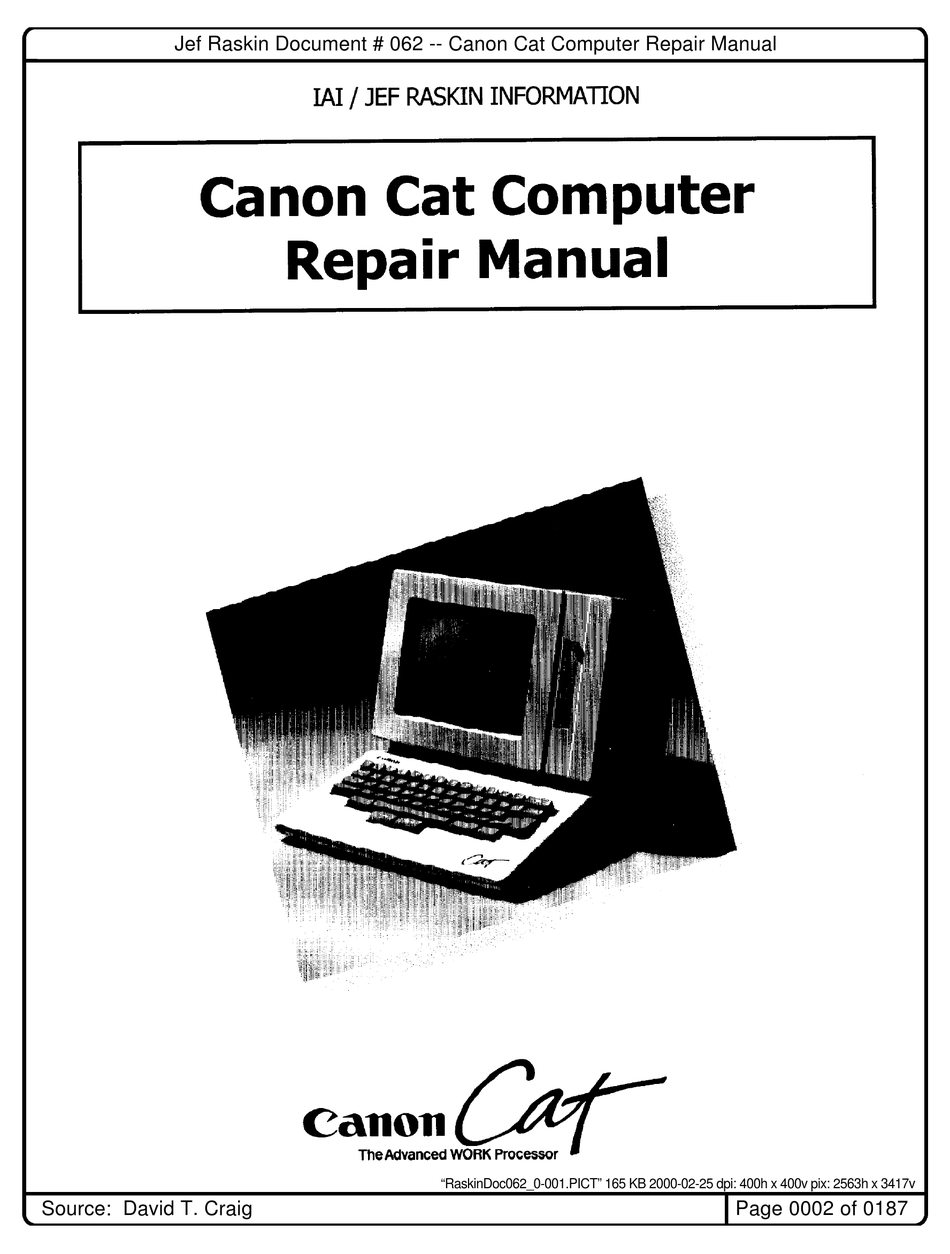 CANON CAT REPAIR MANUAL Pdf Download ManualsLib