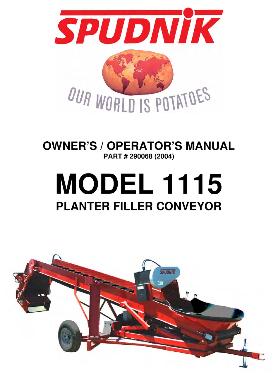 SPUDNIK 1115 OWNER'S/OPERATOR'S MANUAL Pdf Download | ManualsLib